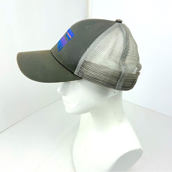 Patagonia Gray Purple Mountain Embroidered Mesh Snap Back Trucker Hat - Picture 4 of 16